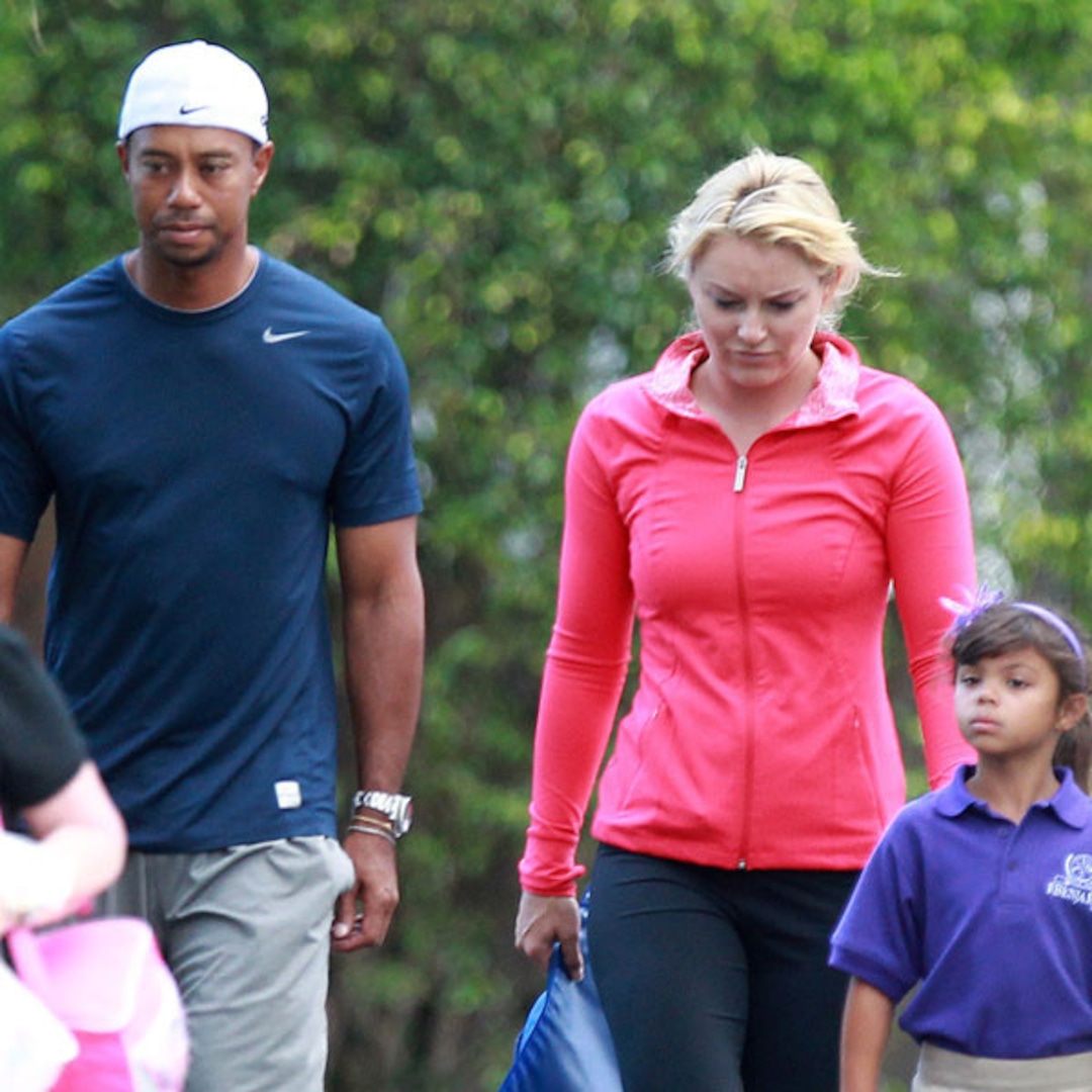 Tiger & Lindsey Take His Kids to School - E! Online